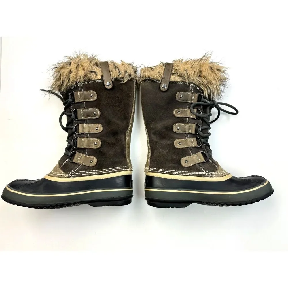 SOREL‎ Joan Of Arctic Winter Snow Boots Women 7 Waterproof Lace up NL1540-051